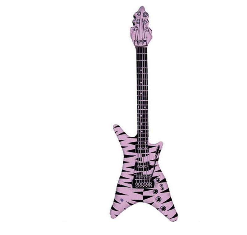 Opblaas hardrock gitaar pink Opblaas hardrock gitaar pink
