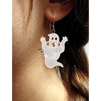 Oorbellen spook wit Oorbellen spook wit