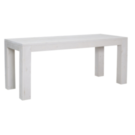 Eettafel Blokpoot Schelpwit