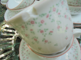 Koffiekop en schotel Seltmann Weiden REGINA met kleine roze bloemetjes