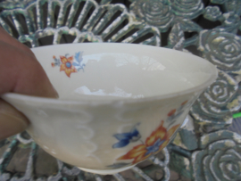 Set van 2 Kop en schotels MOSA met geel en blauwe bloem