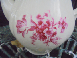 Koffiepot MOSA met roze/rood bloemboeket ZONDER gouden randje
