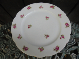 Ontbijt/Dessertbordje Seltmann Weiden INKA met grotere roze / rode roosjes