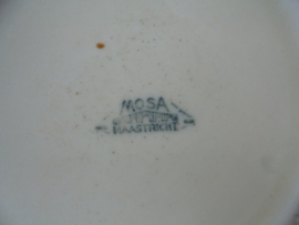 Hoog model Koffie- of Theepot MOSA met blauw / Grijze bloem