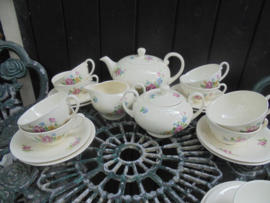 THEEservies Mosa met roze roos - bloemboeket