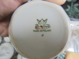 Suikerpot Jarolina / Karolina Poland met roze roos tak