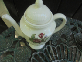 Mokka Koffiepotje Wedgewood Moss Rose met rode roos