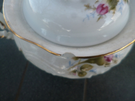 Koffieservies Wawel met wilde roze/rode (struik) roos
