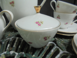 Mitterteich Rosette Koffieservies met roze roosjes 8 persoons