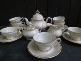 Thee servies Hertel Jacob Bavaria room met gouden randjes
