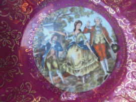 Petit foursetje Bordeaux rood met Fragonard / Romantische Afbeelding