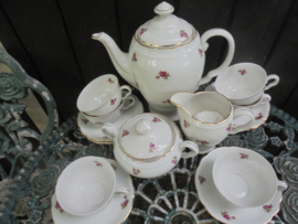 Dinerservies M S Czechoslovakia met roze roosjes VARIANT 2