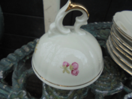 Los Deksel voor Theepot (theepot gemerkt) met roze Appel bloesem tak