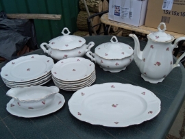 Koffiepot Bareuther Bavaria met roze roosjes