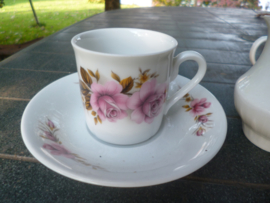 Kop en Schotel Royal Schwabap met roze roosjes