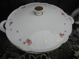 Dinerservies Shirnding Bavaria met roosjes en gouden blaadjes