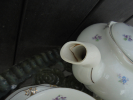 Theepot Bavaria W (Winterling) Windsor met kleine strooi bloemetjes / roze roosjes