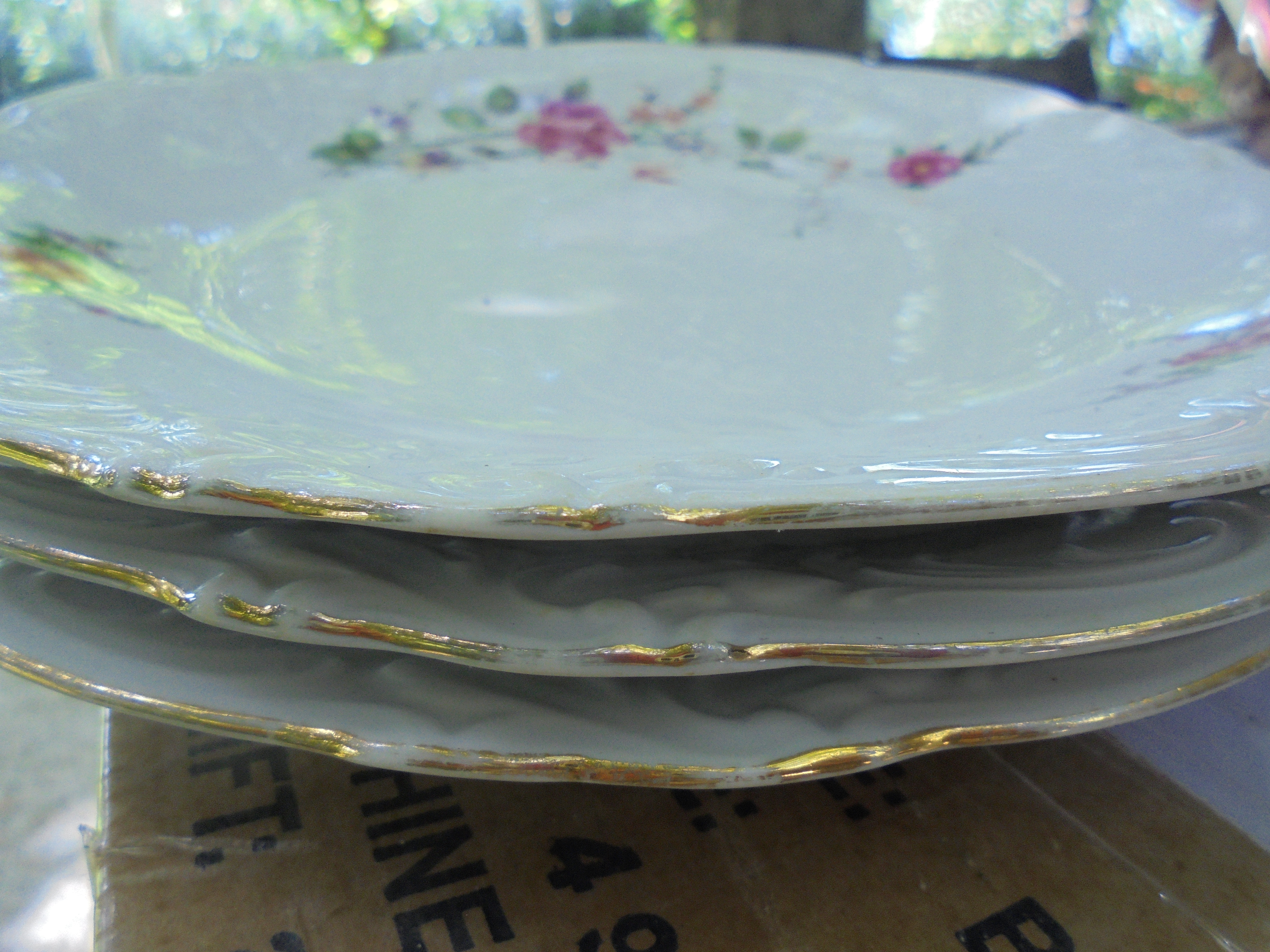 Dinerbord Wawel met grote bloemtak/rode roos