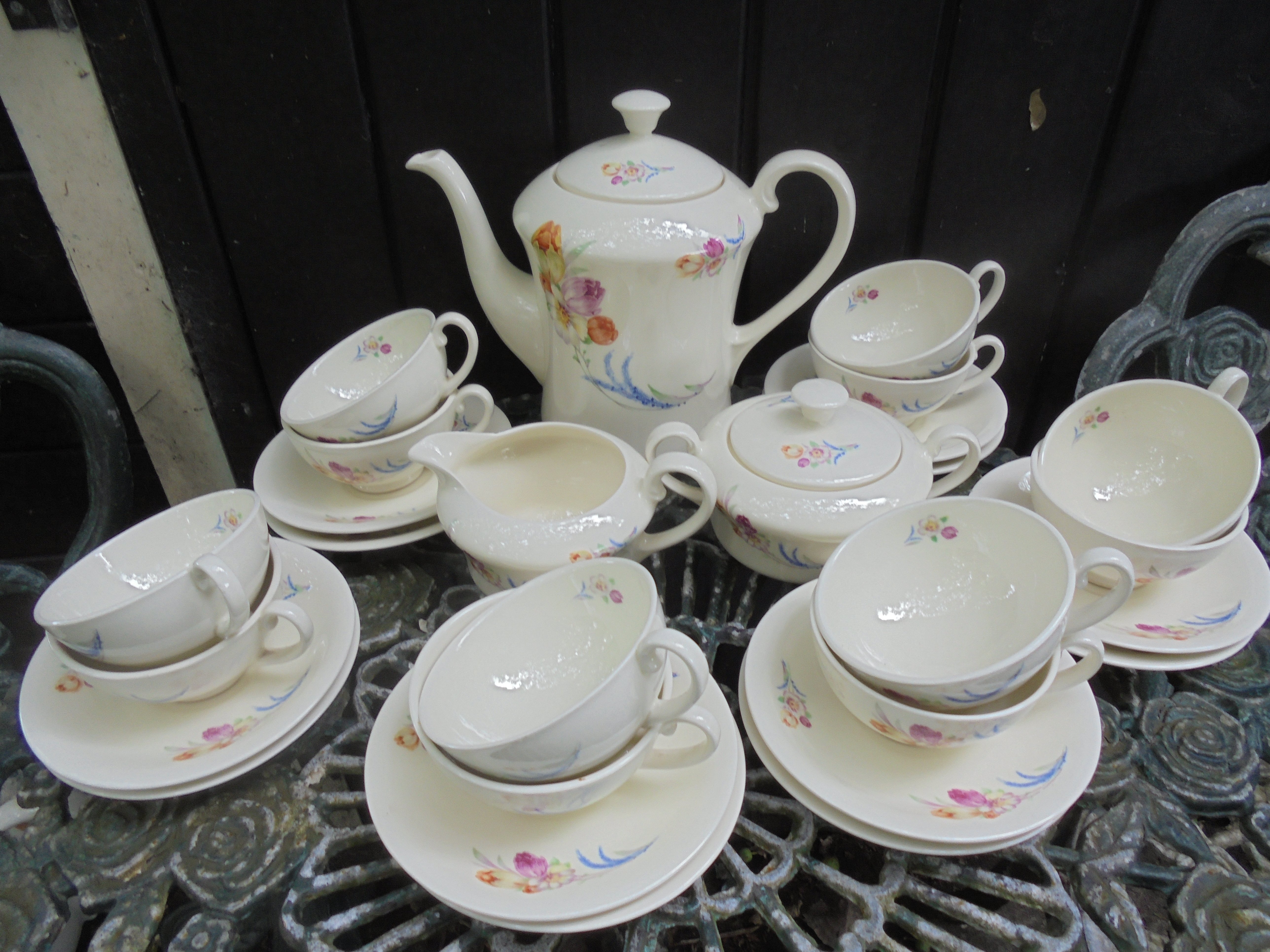 Melk- / Waterbeker MOSA met bloemboeket met oa. roze en gele tulp