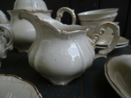 Thee servies Hertel Jacob Bavaria room met gouden randjes