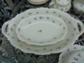 Koffiepot Spenzo MARJA met bloemboeketjes met roze roosjes en gouddecoraties