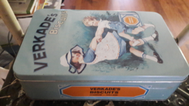 Nostalgisch Verkade blik "de meisjes van Verkade" lichtblauw