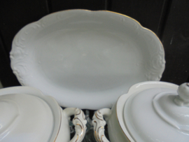 Dinerservies Wawel Wit met gouden randje