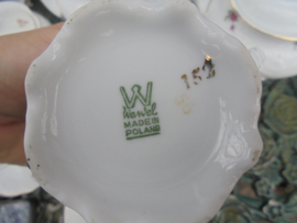 Kleine maat Theepot Wawel met roze/rode roosjes
