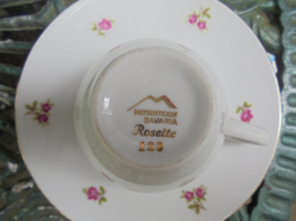 Mitterteich Rosette Koffieservies met roze roosjes 8 persoons