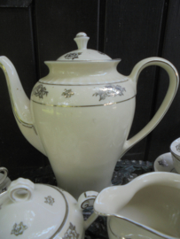 Koffiepot MOSA met roos / bloemetjes en bies