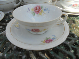 Thee servies Zeh Scherzer Bavaria met roze rozen