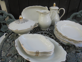 ZELDZAAM!! Vlees- of Vis uitlekschaal met treef Winterling Marktleuthen Bavaria Windsor ELiTE room met gouddecor / randje