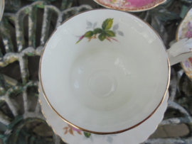 Royal Albert Dames Kop en schotel Prairie Rose met roze bloemen