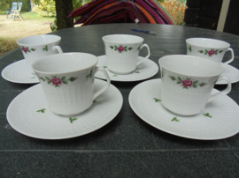 Kop en schotel Winterling Marktleuthen met roze roosjes