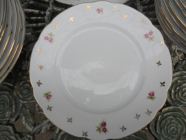 Dinerservies Shirnding Bavaria met roosjes en gouden blaadjes