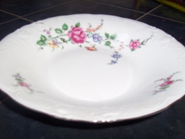 Dinerservies Wawel grote bloemtak met oa. roze roos 12 persoons