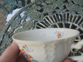 Set van 2 Kop en schotels MOSA met geel en blauwe bloem