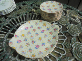 Petit fourset vol kleine bloemetjes / roze roosjes