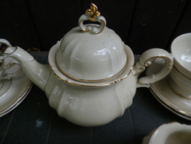 Thee servies Hertel Jacob Bavaria room met gouden randjes