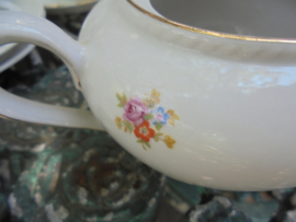 Suikerpot zonder deksel Mignon Bavaria met kleine bloemboeketjes / roze roosjes
