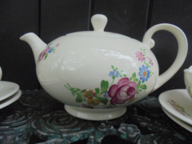 THEEservies Mosa met roze roos - bloemboeket
