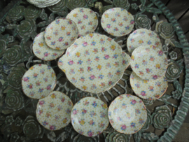 Petit fourset vol kleine bloemetjes / roze roosjes