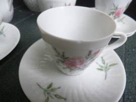 Mokka Koffiepotje Hutschenreuther Excellenz Rosita Bavaria met roze roos