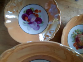 Fruit- of Vla/Toetjes set met fruit afbeelding en parelmoer