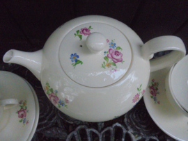 THEEservies Mosa met roze roos - bloemboeket
