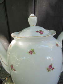 Koffiepot met roze roosjes Bareuther Bavaria