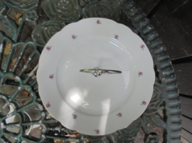 1 laags etagere / bonbonschaaltje INKA tere mini roze roosjes