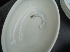 DEEL Dinerservies P. Regout Medaillon met blauw decor