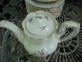 Koffiepot Jarolina / Karolina Poland met bloemboeketjes/roze roosjes