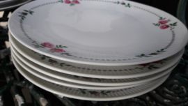 Ontbijtbord Winterling met roze roosjes